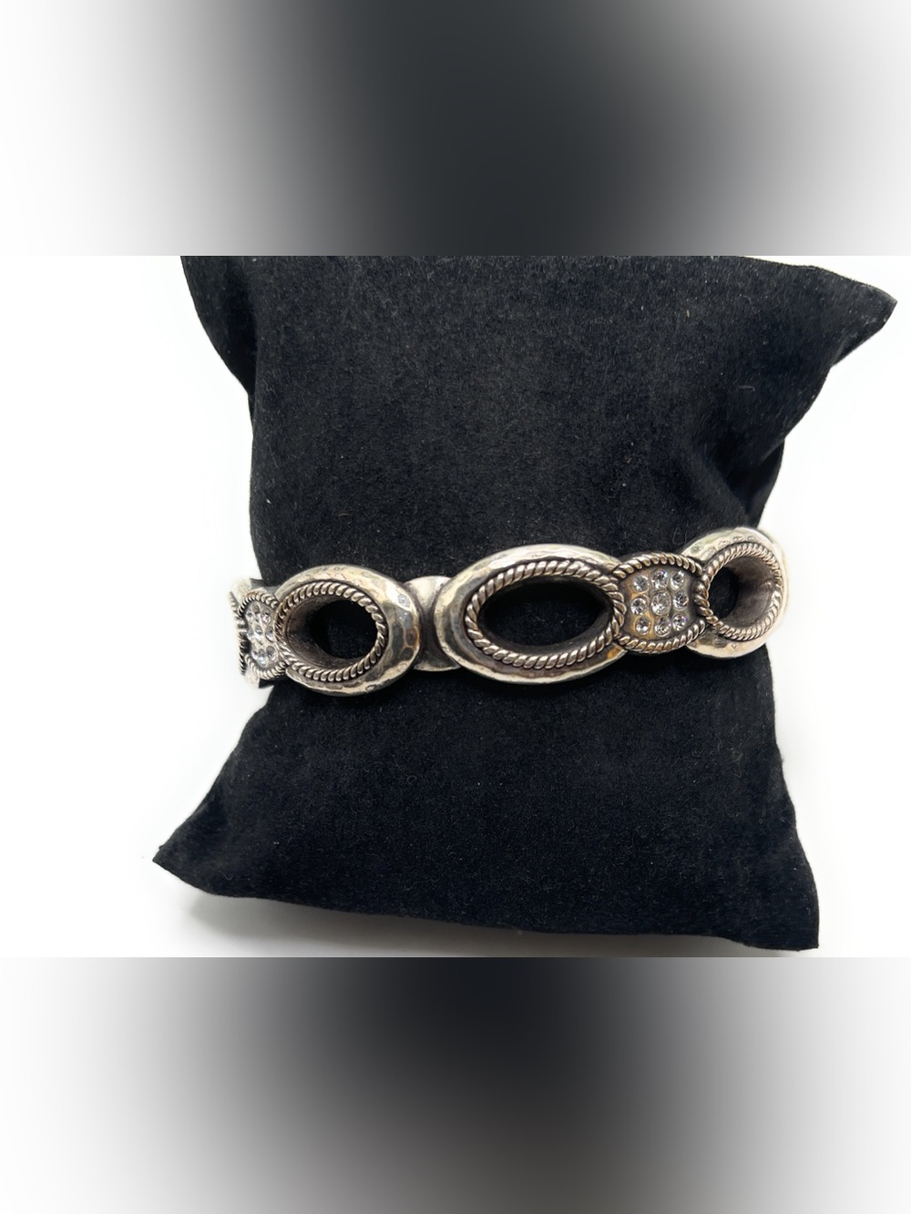 Brighton Silver Hinged Bangle Bracelet - 4710